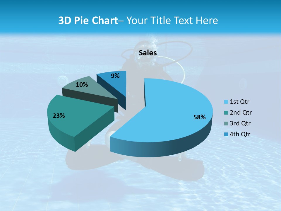 A Man Is Diving In The Water With A Board PowerPoint Template