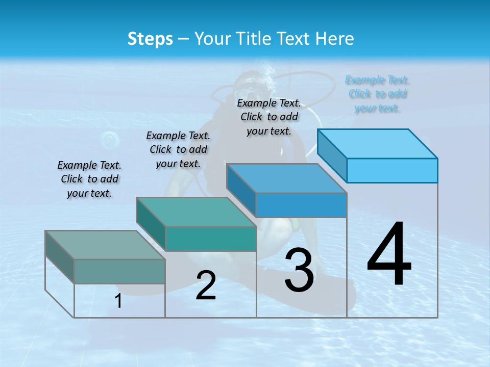 A Man Is Diving In The Water With A Board PowerPoint Template