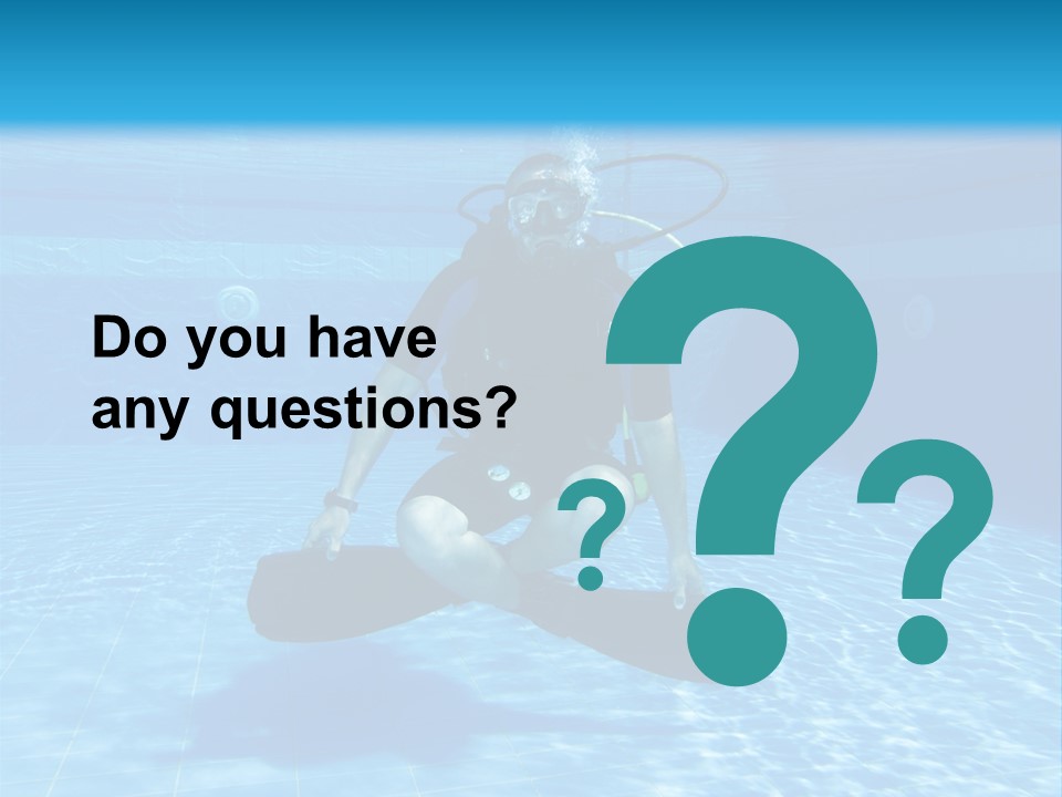 A Man Is Diving In The Water With A Board PowerPoint Template