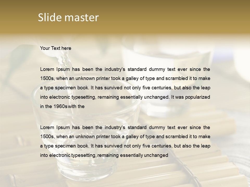 A Glass Of Water Being Poured Into It PowerPoint Template