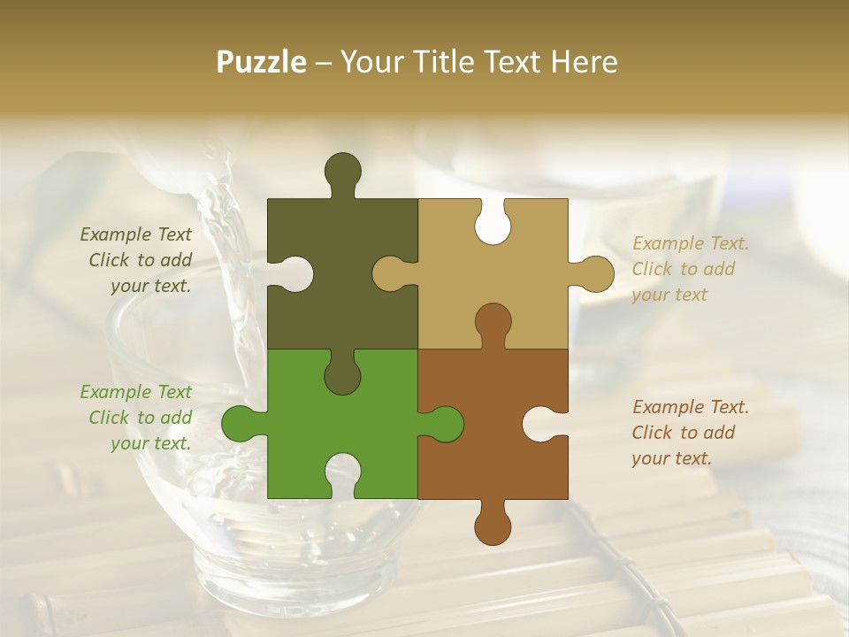 A Glass Of Water Being Poured Into It PowerPoint Template