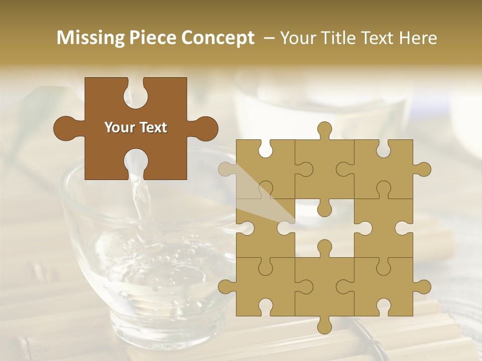 A Glass Of Water Being Poured Into It PowerPoint Template