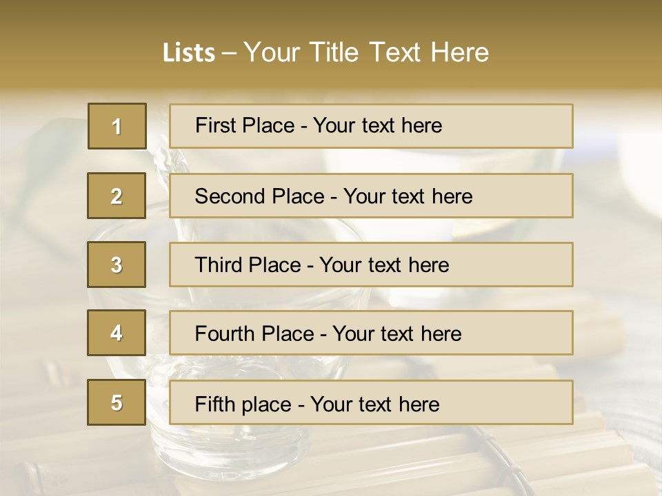 A Glass Of Water Being Poured Into It PowerPoint Template