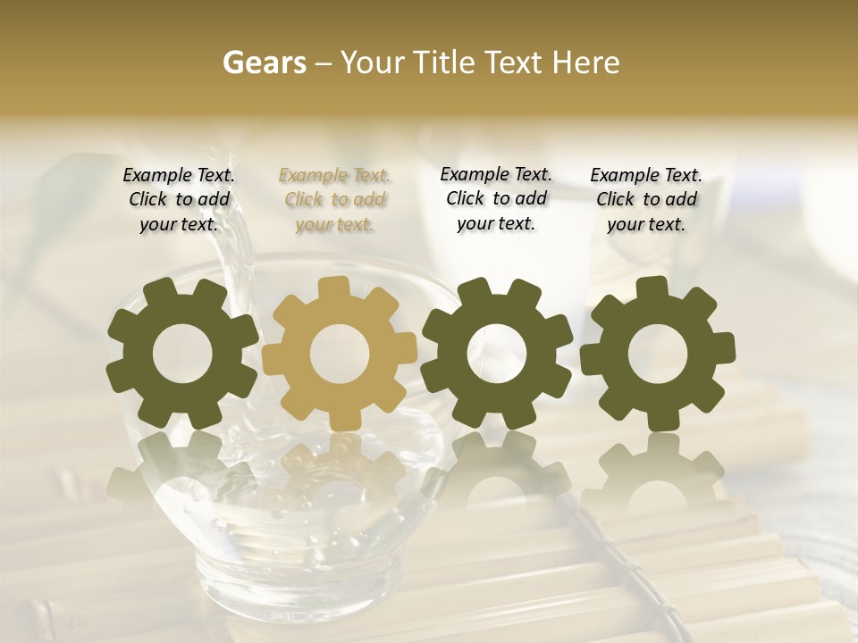 A Glass Of Water Being Poured Into It PowerPoint Template