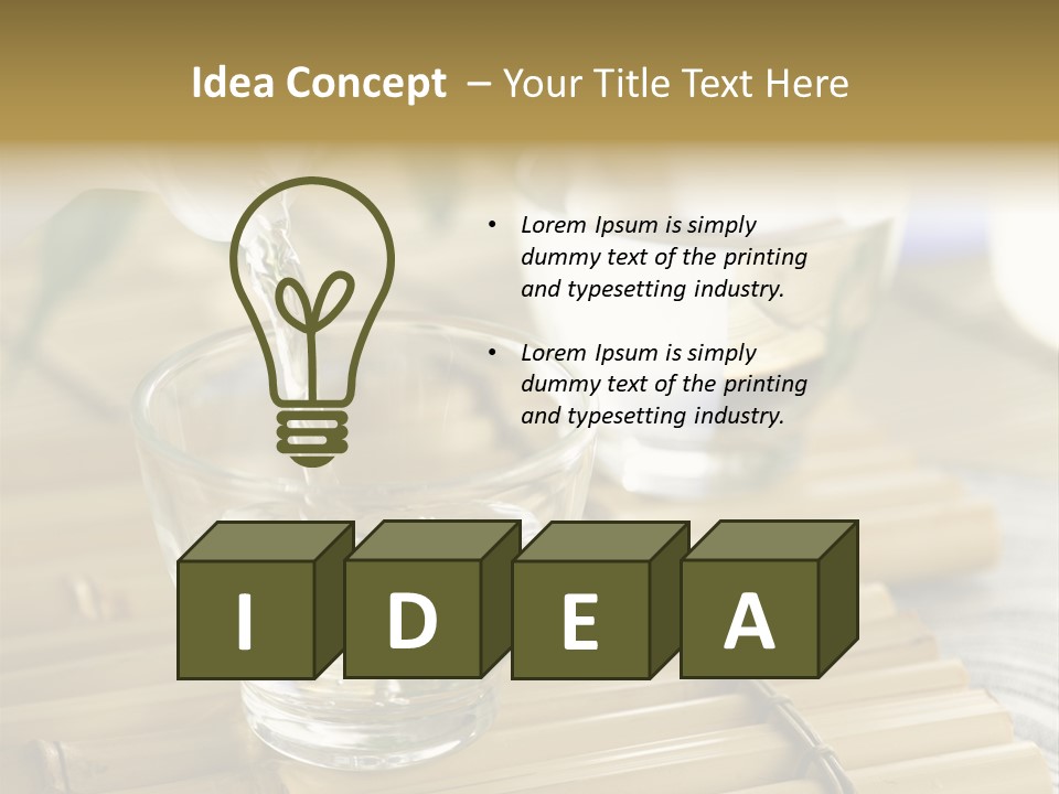 A Glass Of Water Being Poured Into It PowerPoint Template