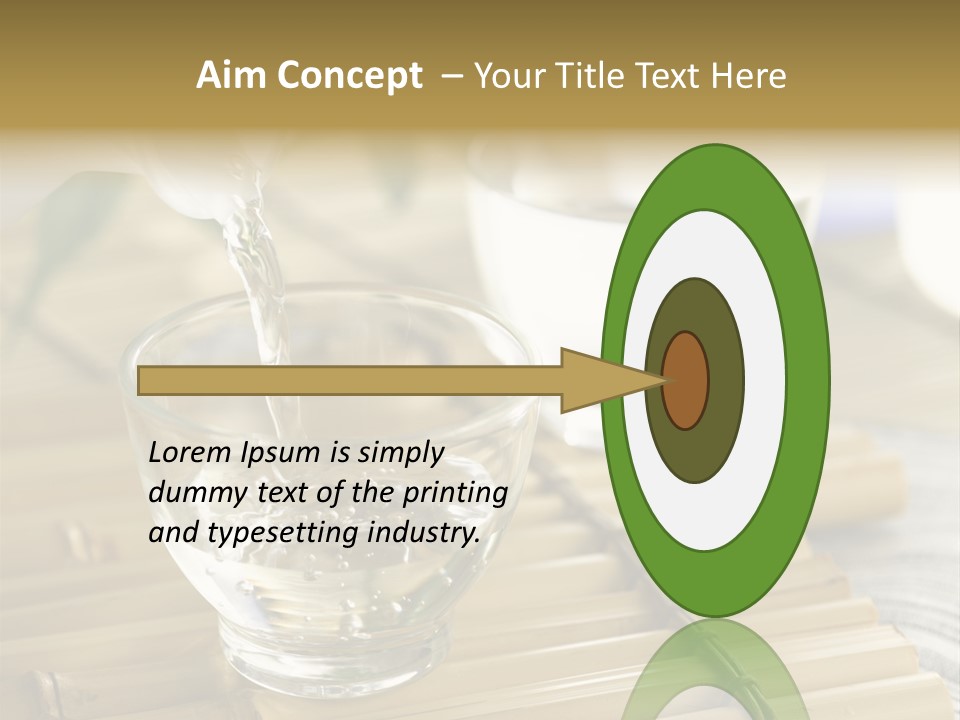 A Glass Of Water Being Poured Into It PowerPoint Template