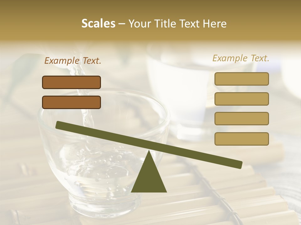 A Glass Of Water Being Poured Into It PowerPoint Template