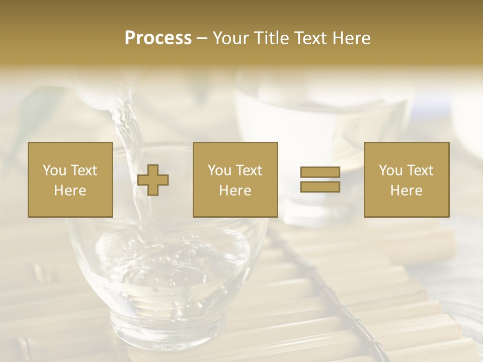A Glass Of Water Being Poured Into It PowerPoint Template