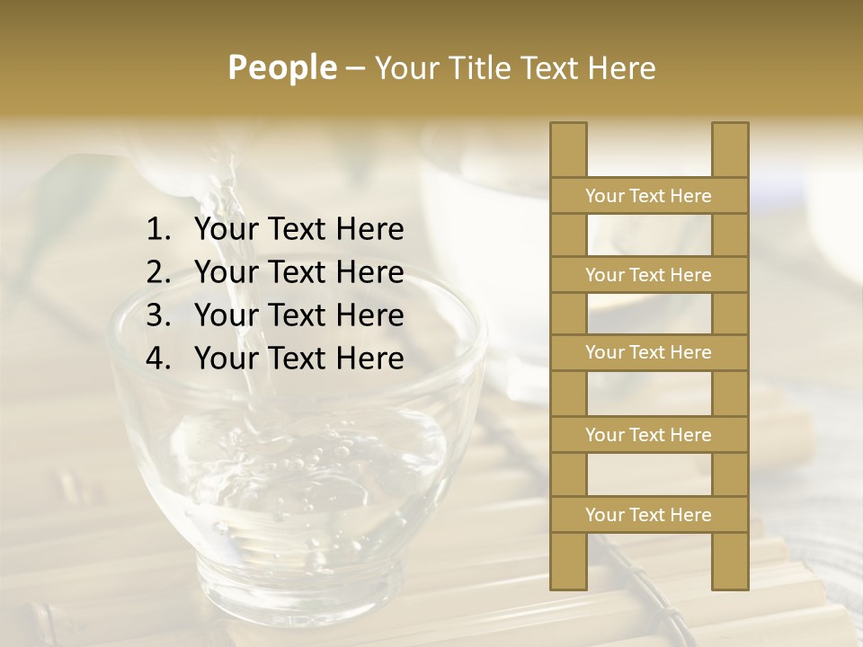 A Glass Of Water Being Poured Into It PowerPoint Template