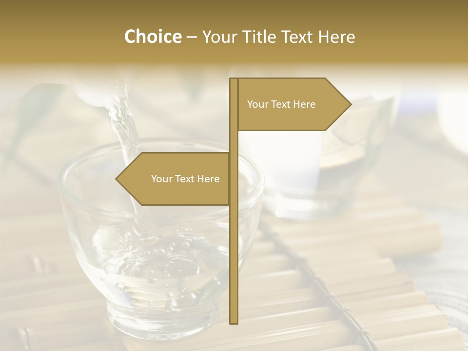 A Glass Of Water Being Poured Into It PowerPoint Template