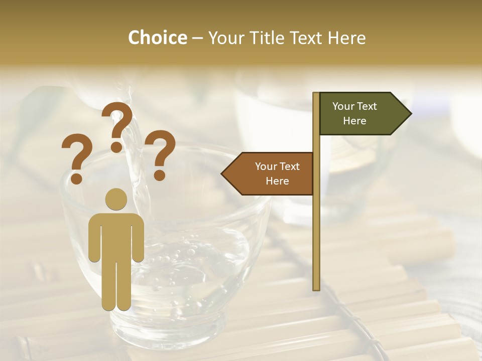 A Glass Of Water Being Poured Into It PowerPoint Template