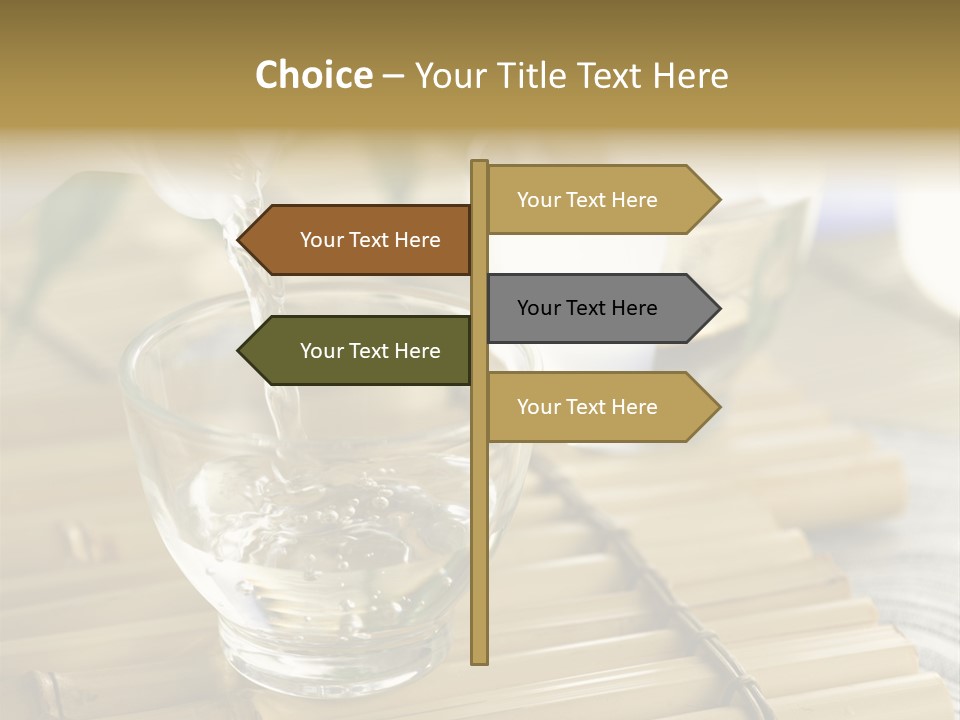 A Glass Of Water Being Poured Into It PowerPoint Template