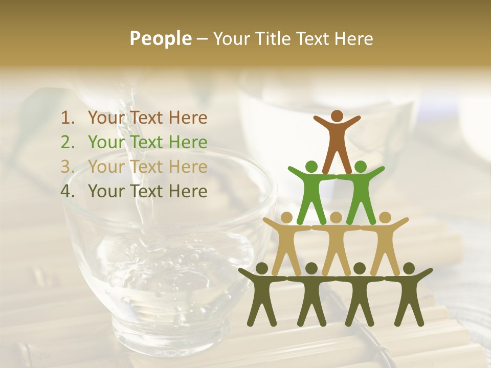 A Glass Of Water Being Poured Into It PowerPoint Template