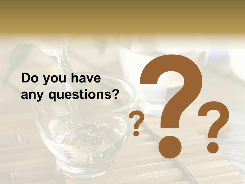 A Glass Of Water Being Poured Into It PowerPoint Template