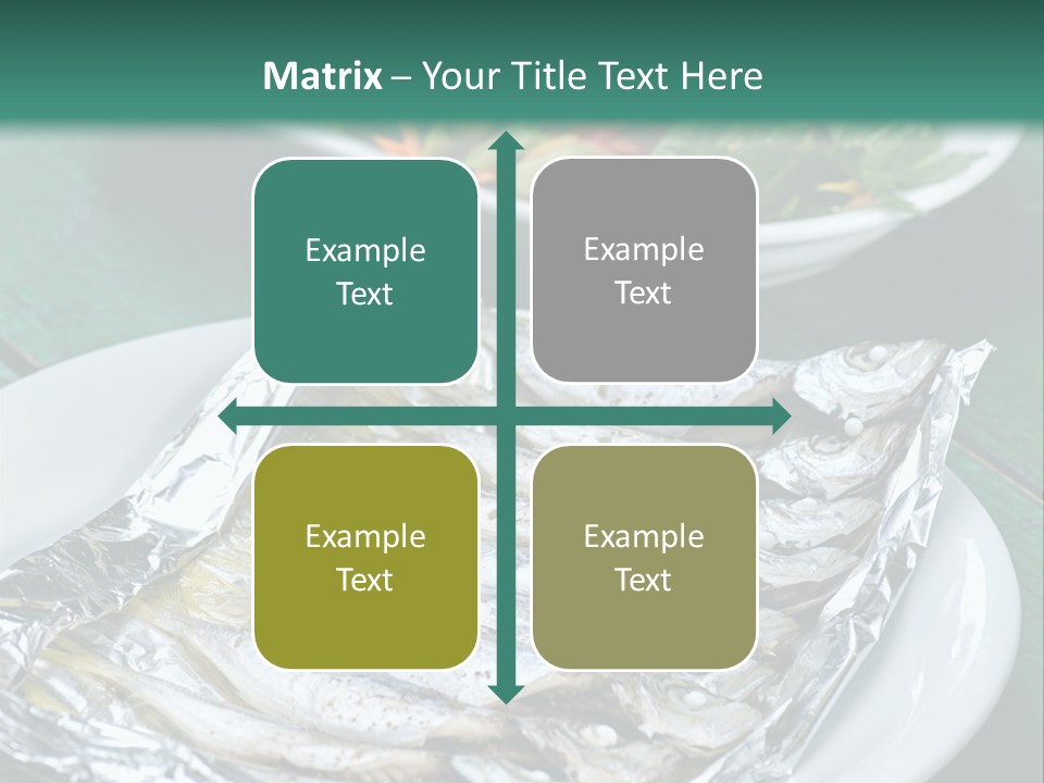 A Plate Of Fish Next To A Bowl Of Salad PowerPoint Template