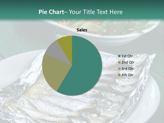 A Plate Of Fish Next To A Bowl Of Salad PowerPoint Template