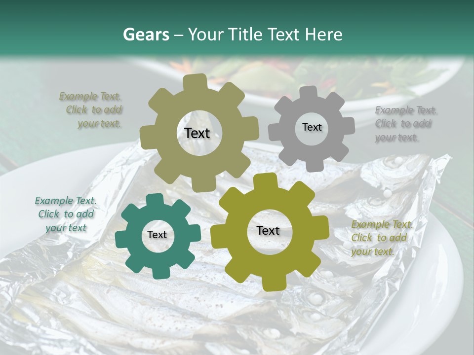 A Plate Of Fish Next To A Bowl Of Salad PowerPoint Template