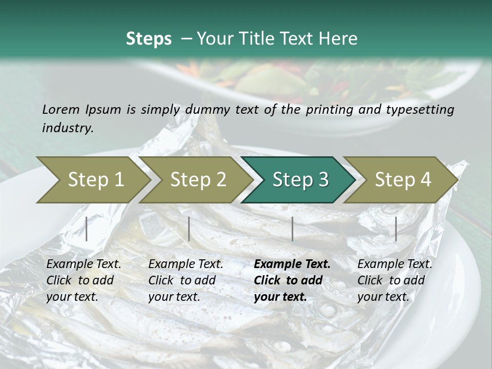 A Plate Of Fish Next To A Bowl Of Salad PowerPoint Template