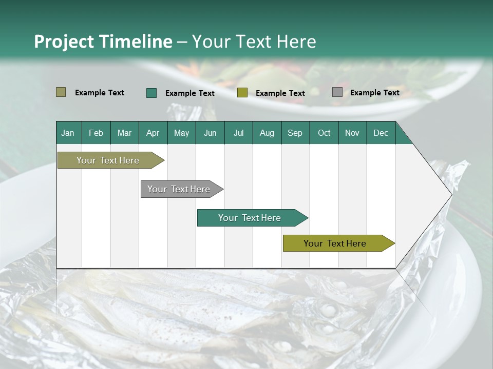 A Plate Of Fish Next To A Bowl Of Salad PowerPoint Template