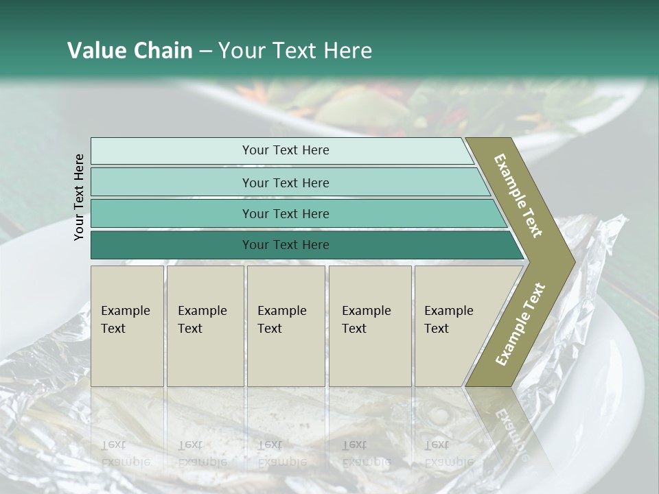 A Plate Of Fish Next To A Bowl Of Salad PowerPoint Template