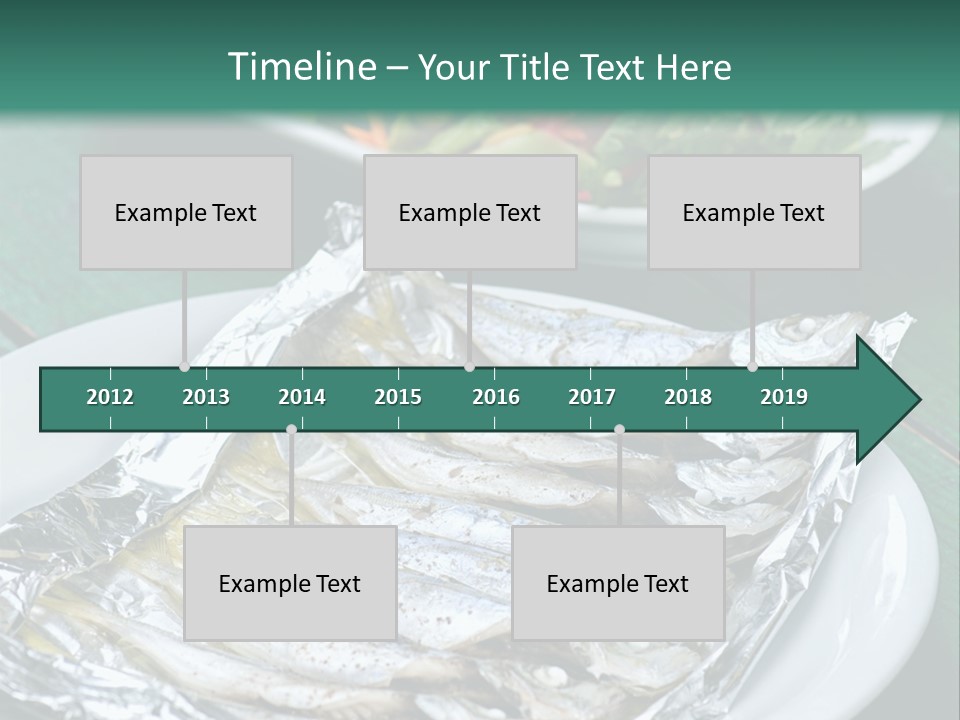 A Plate Of Fish Next To A Bowl Of Salad PowerPoint Template