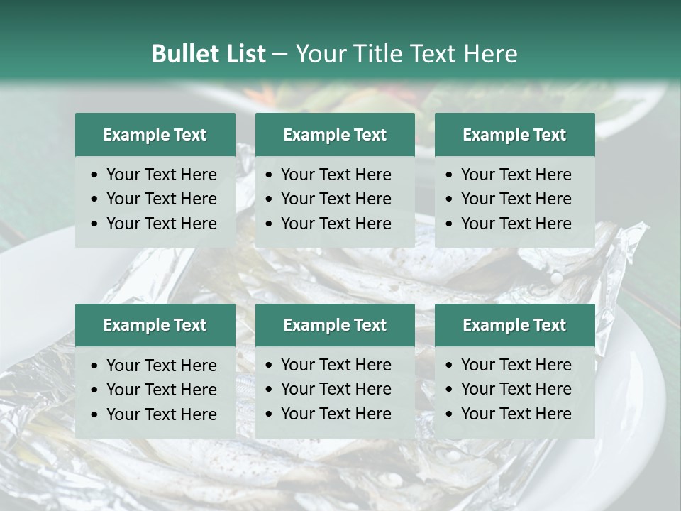 A Plate Of Fish Next To A Bowl Of Salad PowerPoint Template