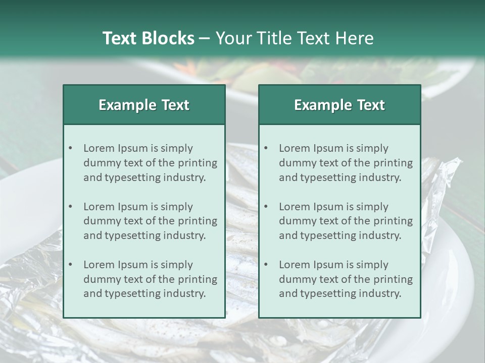 A Plate Of Fish Next To A Bowl Of Salad PowerPoint Template