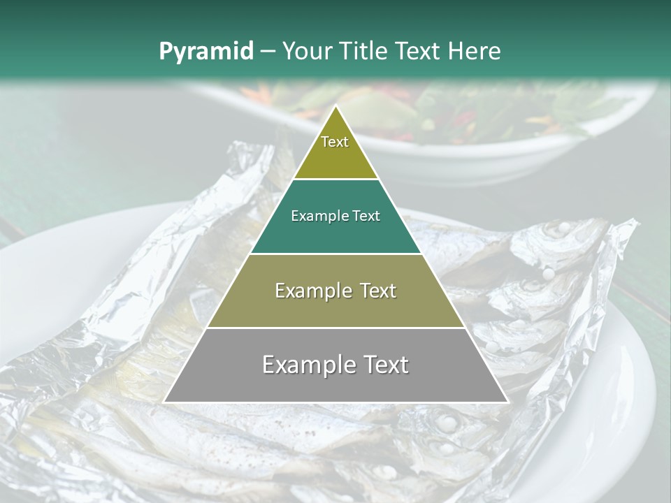 A Plate Of Fish Next To A Bowl Of Salad PowerPoint Template