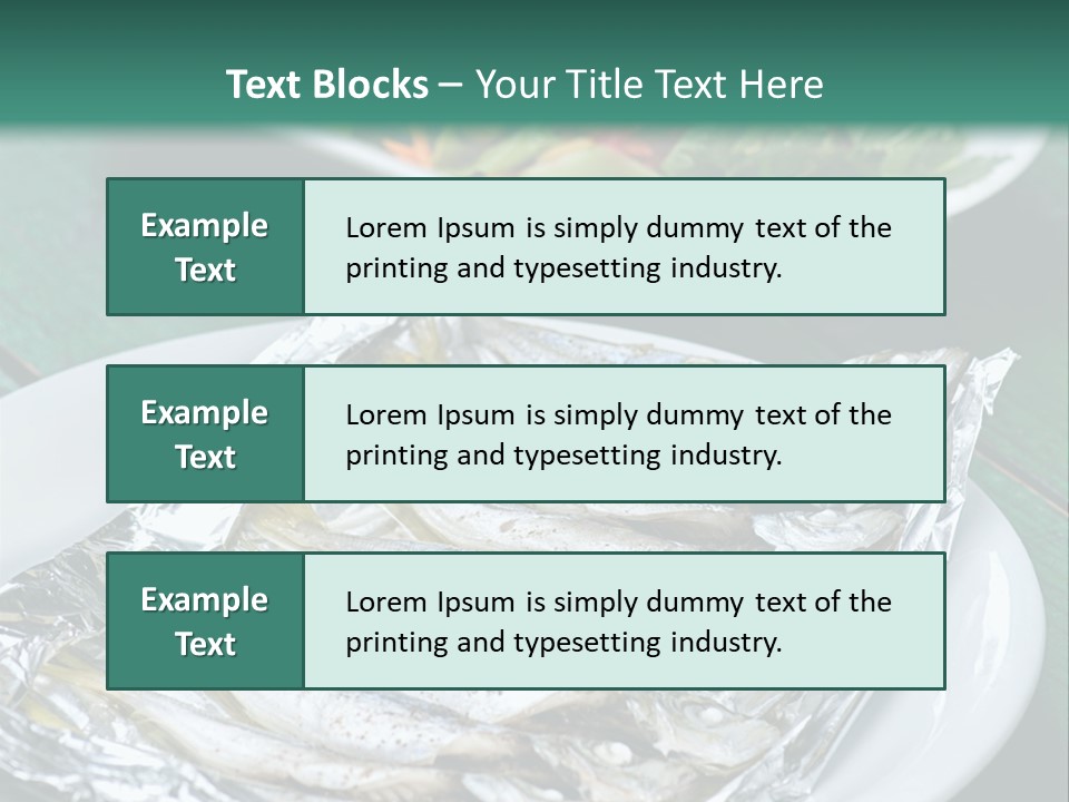 A Plate Of Fish Next To A Bowl Of Salad PowerPoint Template
