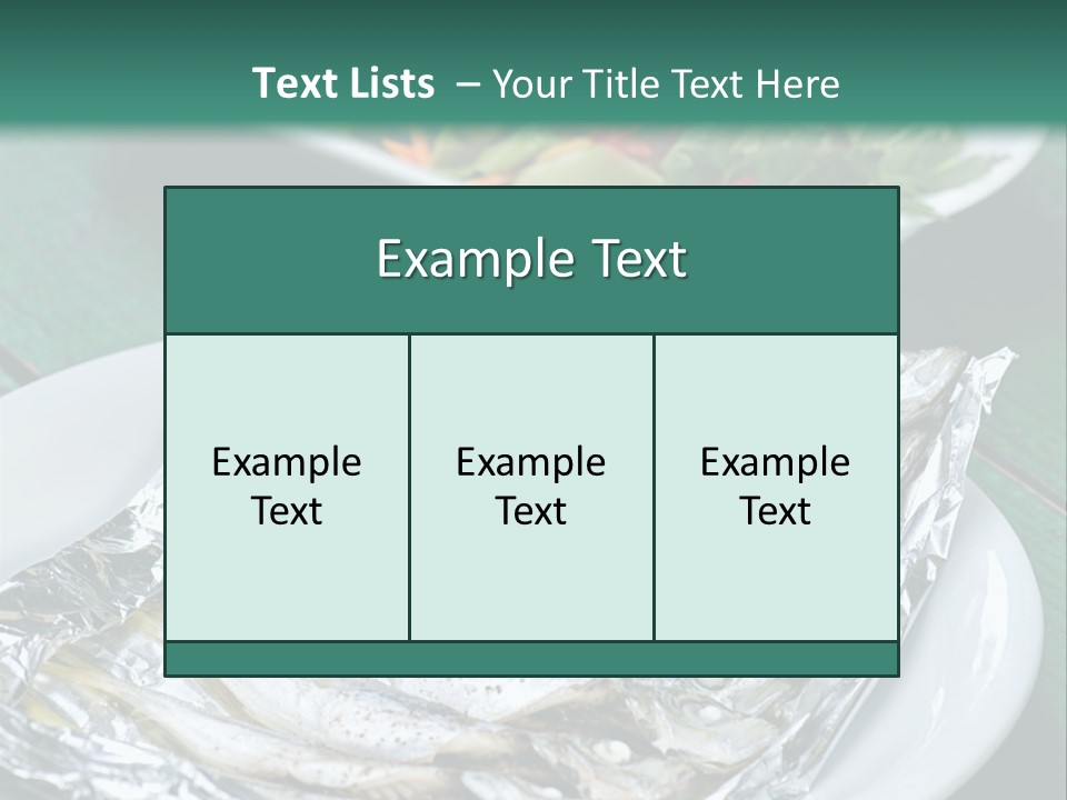 A Plate Of Fish Next To A Bowl Of Salad PowerPoint Template
