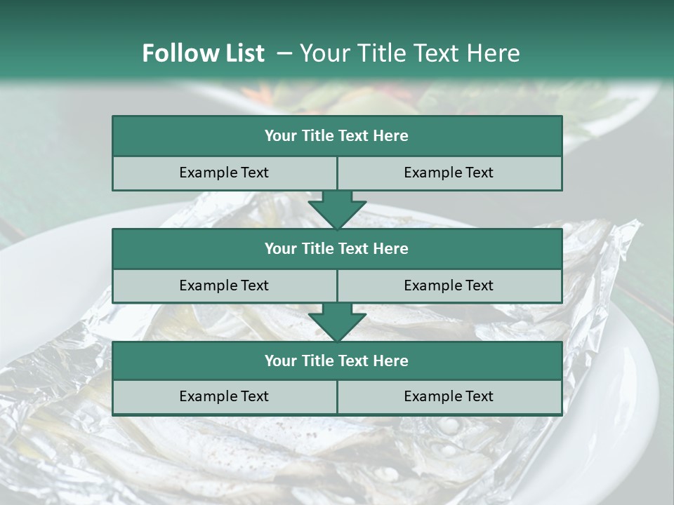 A Plate Of Fish Next To A Bowl Of Salad PowerPoint Template