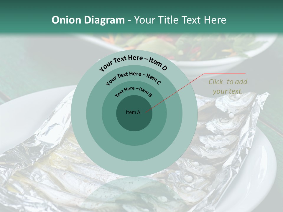 A Plate Of Fish Next To A Bowl Of Salad PowerPoint Template