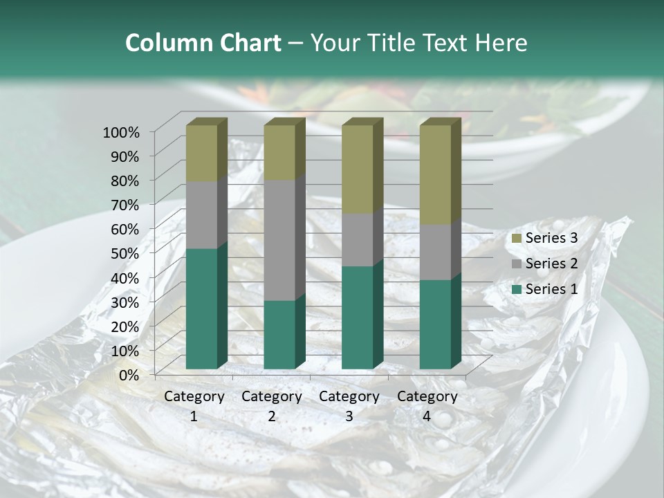A Plate Of Fish Next To A Bowl Of Salad PowerPoint Template
