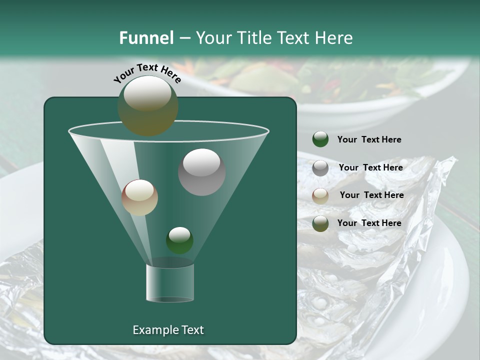 A Plate Of Fish Next To A Bowl Of Salad PowerPoint Template