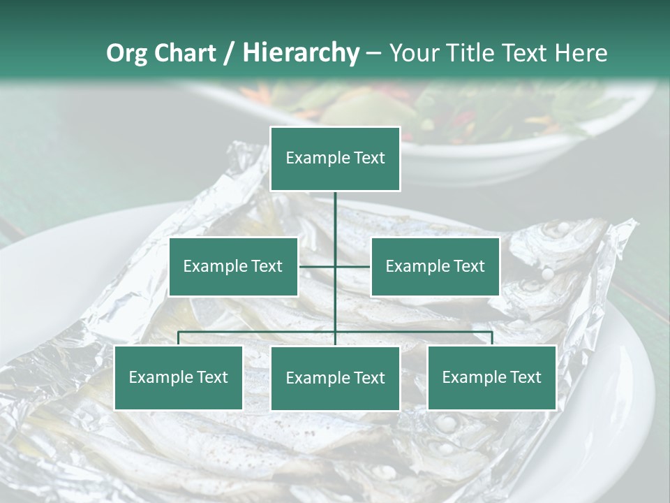 A Plate Of Fish Next To A Bowl Of Salad PowerPoint Template