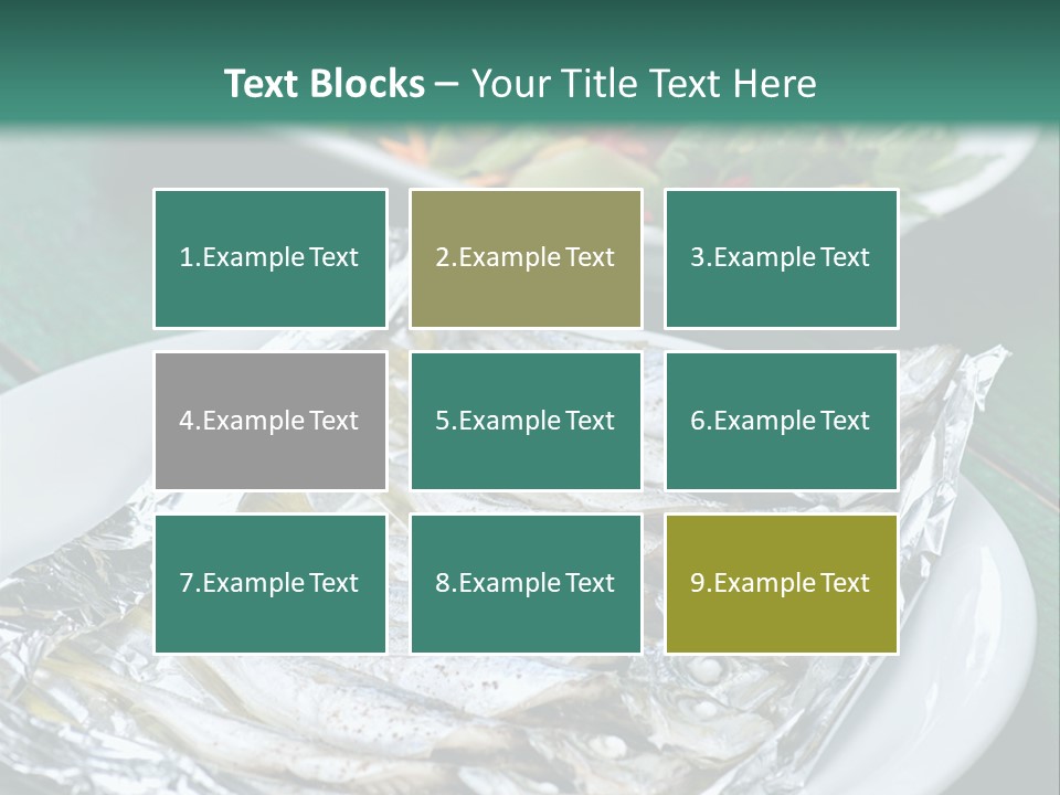 A Plate Of Fish Next To A Bowl Of Salad PowerPoint Template
