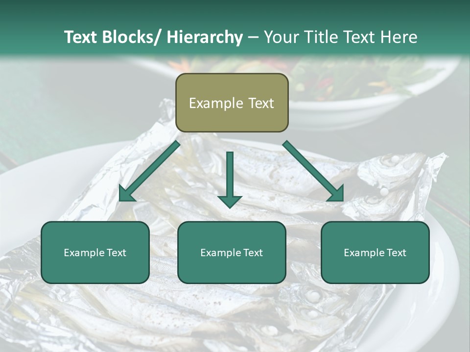 A Plate Of Fish Next To A Bowl Of Salad PowerPoint Template