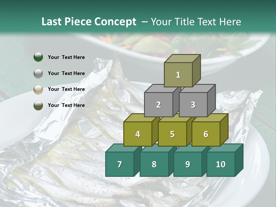 A Plate Of Fish Next To A Bowl Of Salad PowerPoint Template