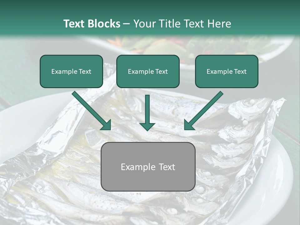 A Plate Of Fish Next To A Bowl Of Salad PowerPoint Template