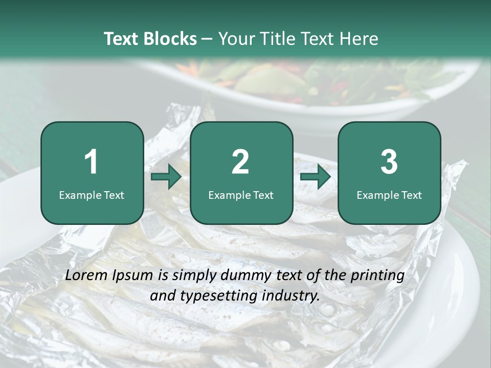 A Plate Of Fish Next To A Bowl Of Salad PowerPoint Template