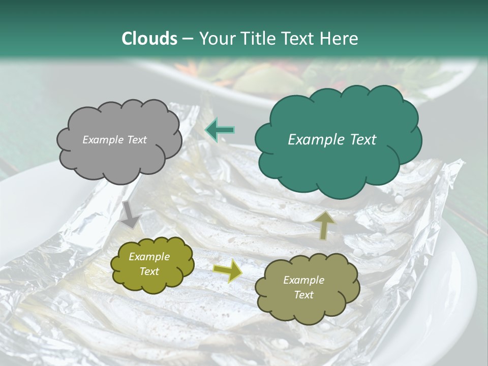 A Plate Of Fish Next To A Bowl Of Salad PowerPoint Template