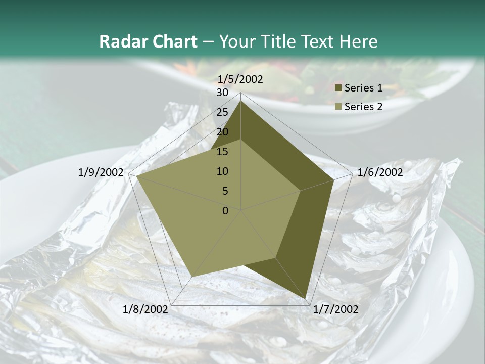 A Plate Of Fish Next To A Bowl Of Salad PowerPoint Template