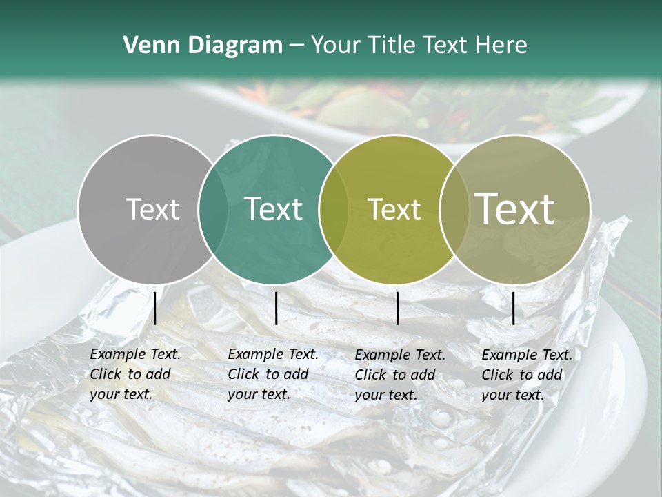 A Plate Of Fish Next To A Bowl Of Salad PowerPoint Template