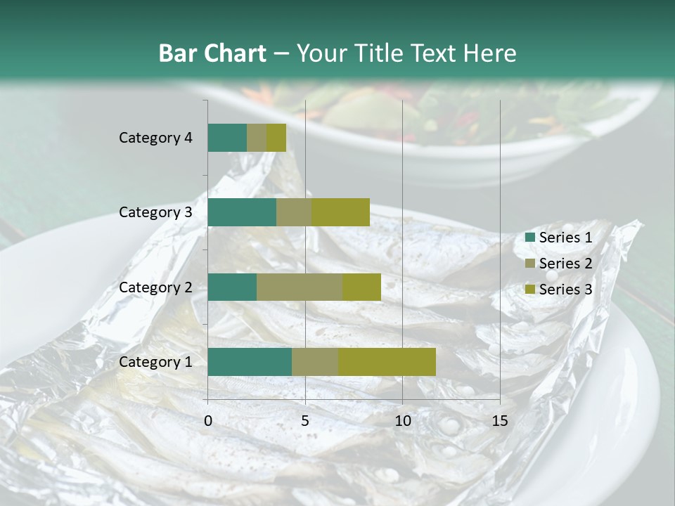 A Plate Of Fish Next To A Bowl Of Salad PowerPoint Template