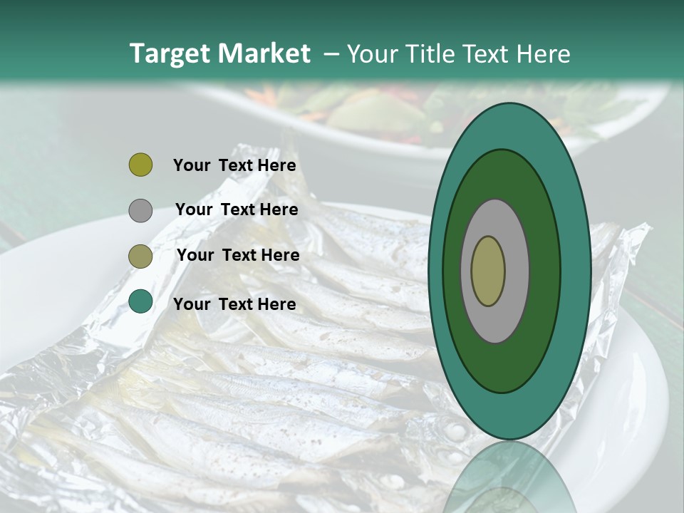 A Plate Of Fish Next To A Bowl Of Salad PowerPoint Template
