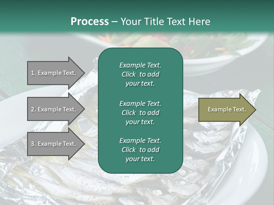 A Plate Of Fish Next To A Bowl Of Salad PowerPoint Template