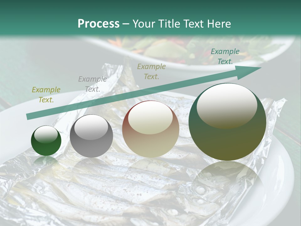 A Plate Of Fish Next To A Bowl Of Salad PowerPoint Template
