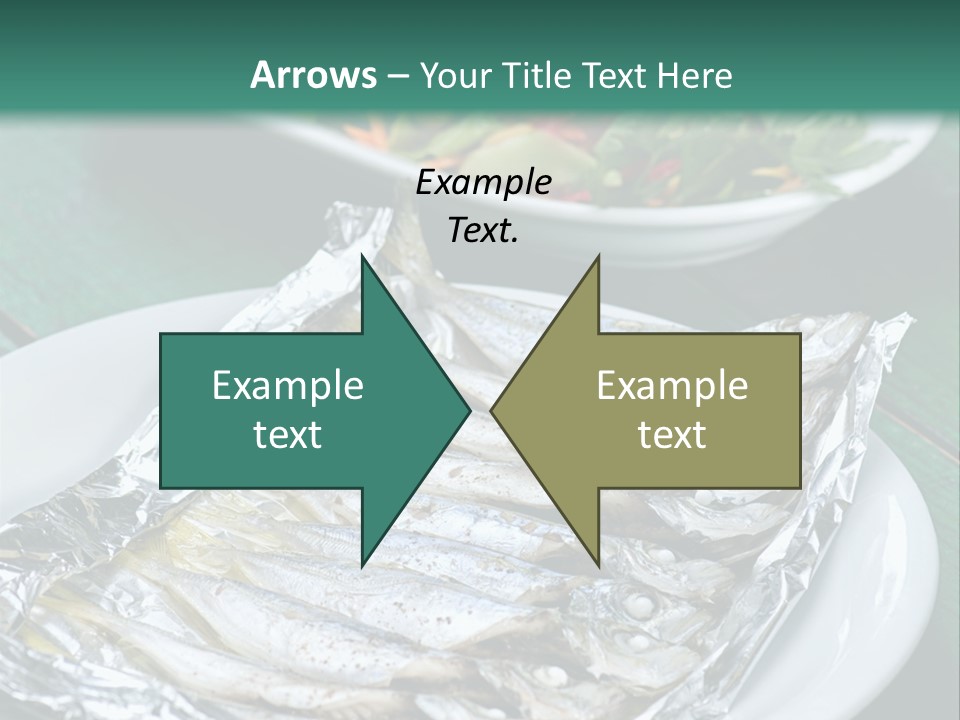 A Plate Of Fish Next To A Bowl Of Salad PowerPoint Template