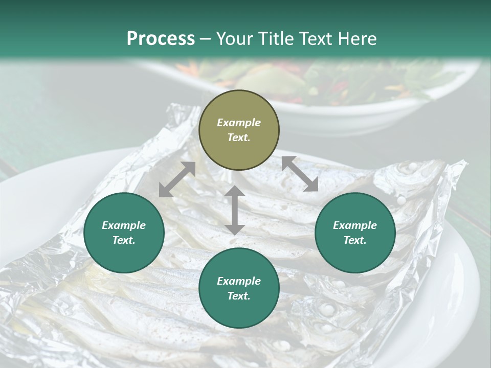 A Plate Of Fish Next To A Bowl Of Salad PowerPoint Template