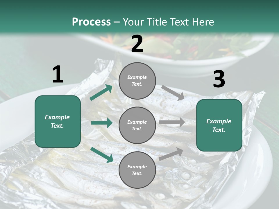 A Plate Of Fish Next To A Bowl Of Salad PowerPoint Template